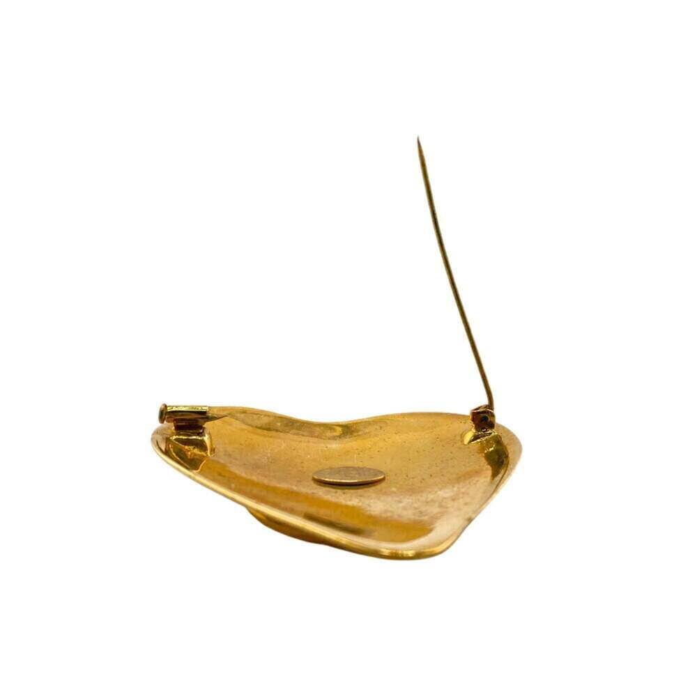 CHANEL Gold Logo Brooch - Picture 6 of 9